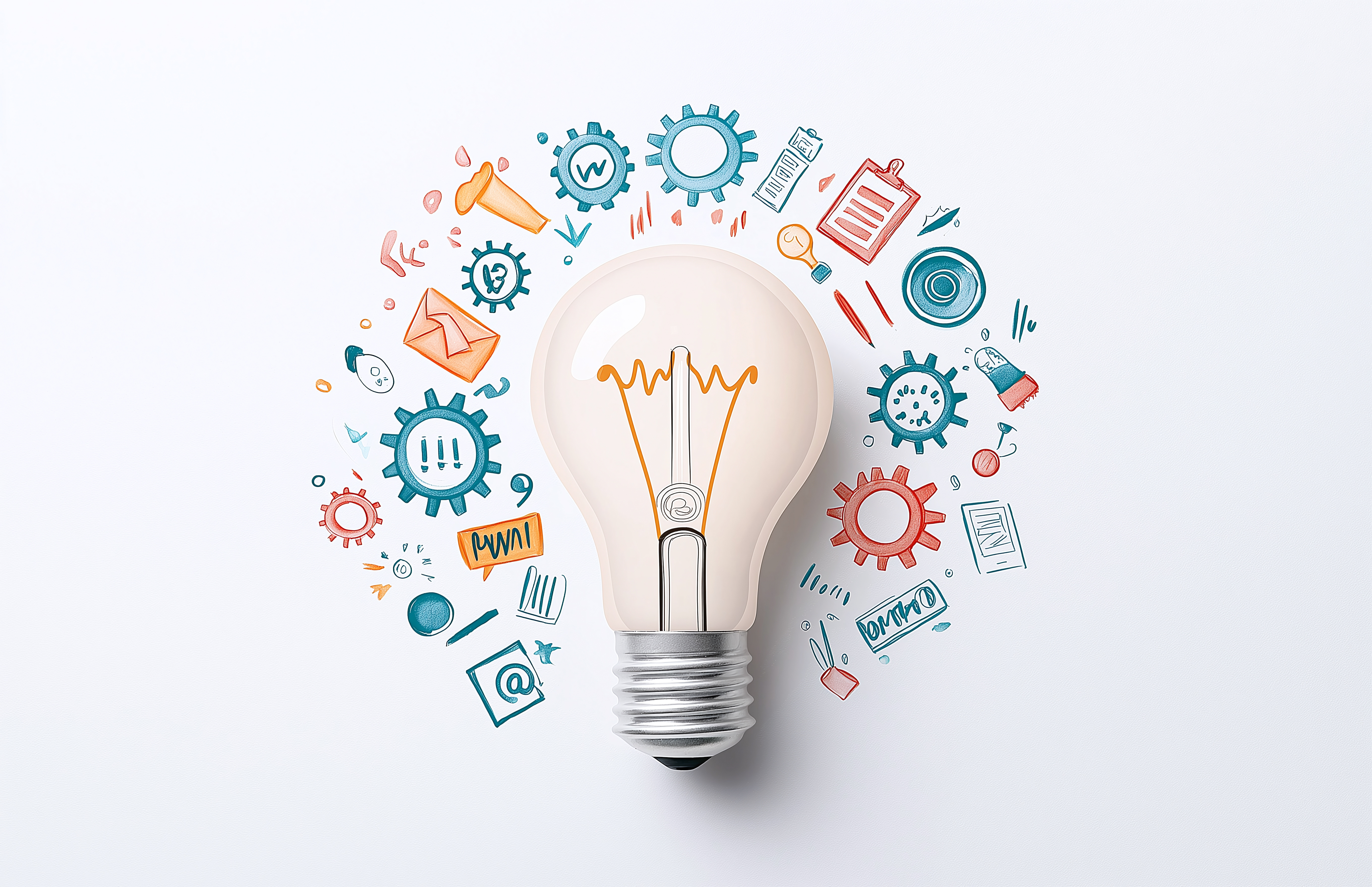 light bulb with graphics